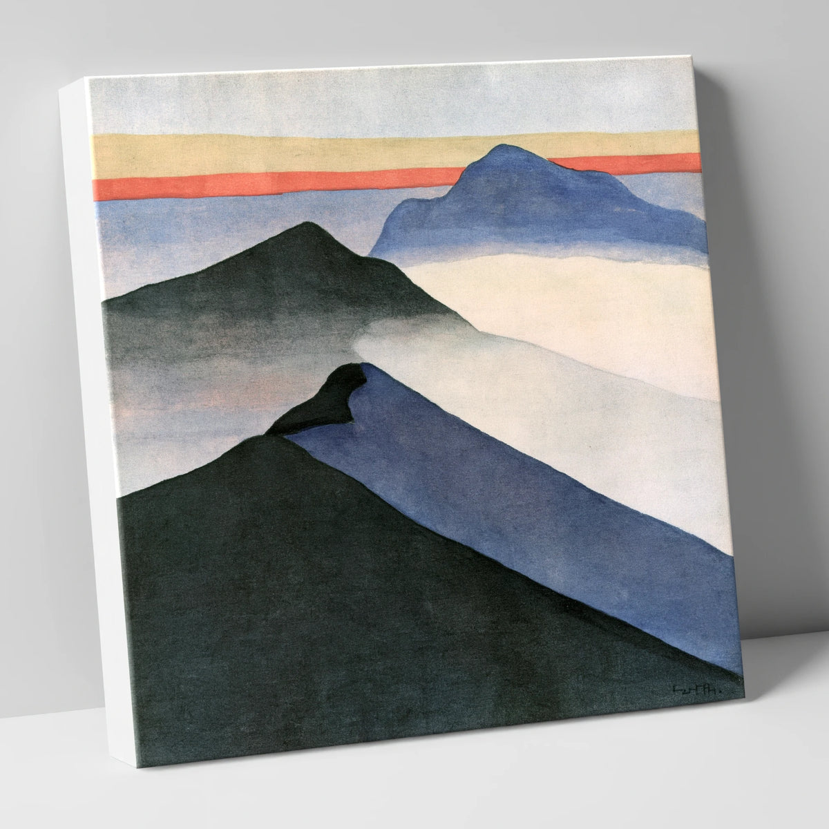 Terracotta Sky Over Misty Ridge lake district fell canvas wall art