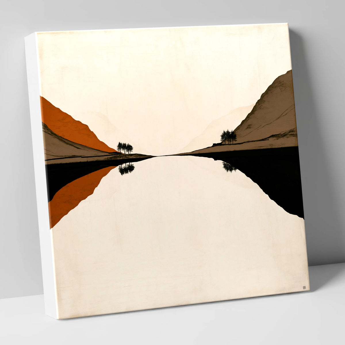 Still Lake Dawn Reflection lake district lake canvas wall art