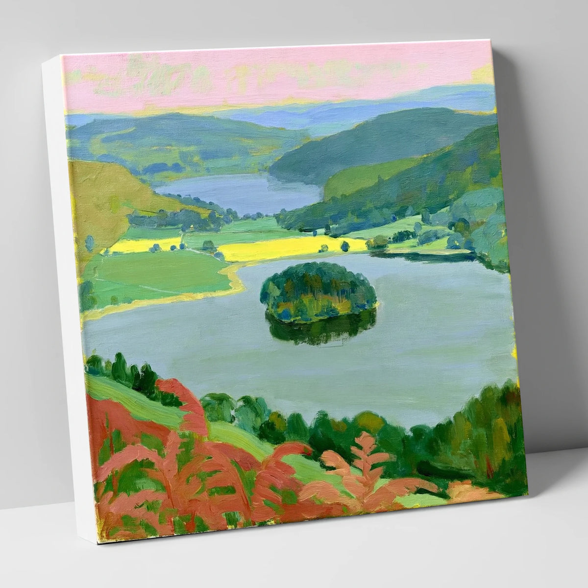 Grasmere Through Red Bracken lake district lake canvas wall art