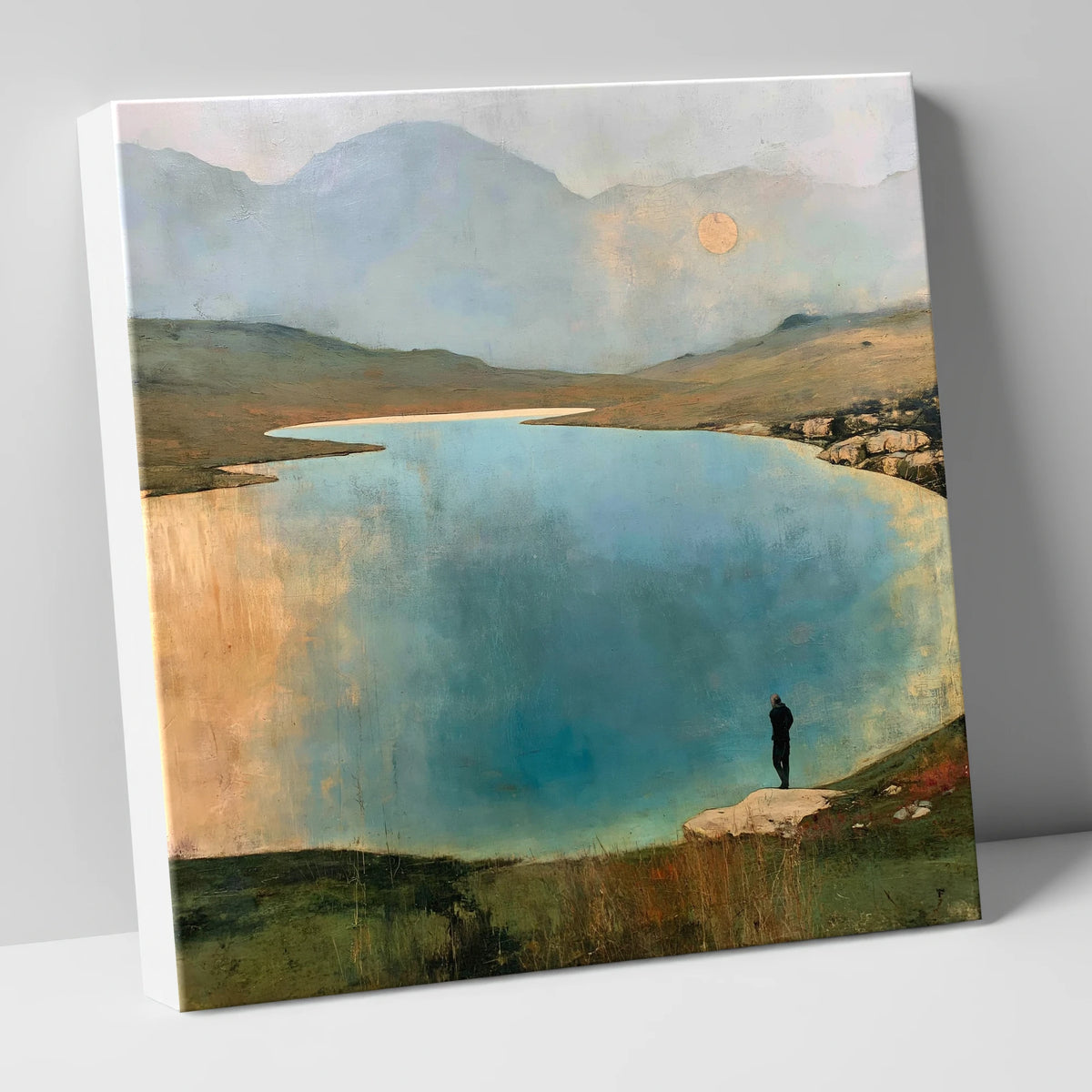 Golden Sun Over Innominate Tarn lake district fell canvas wall art
