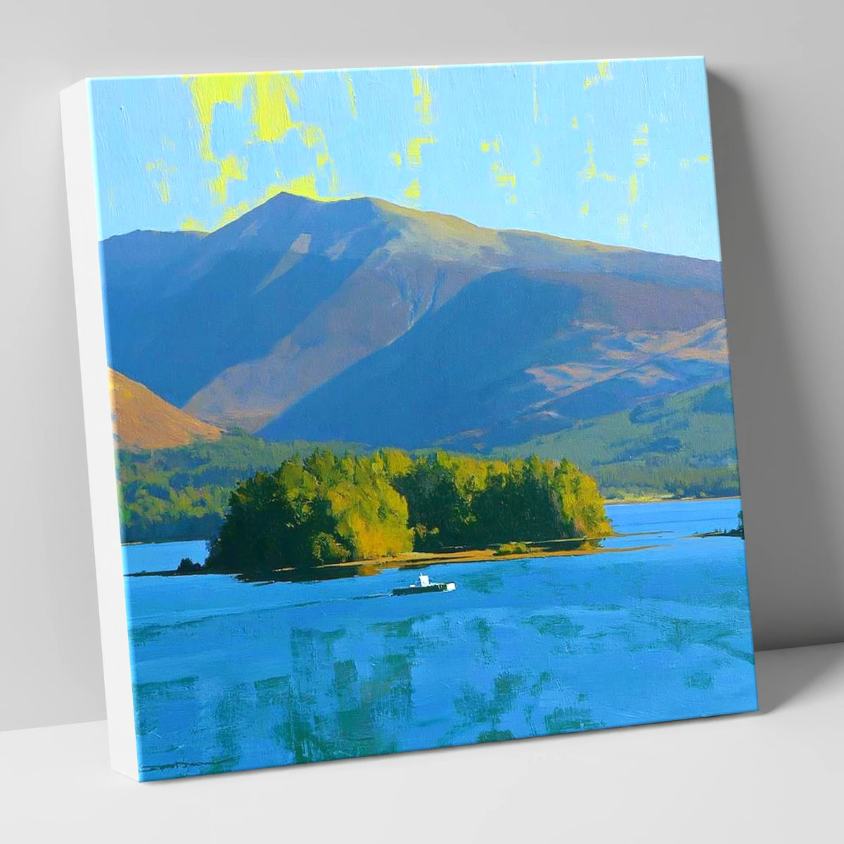 Vibrant Skiddaw Above Derwentwater lake district fell canvas wall art