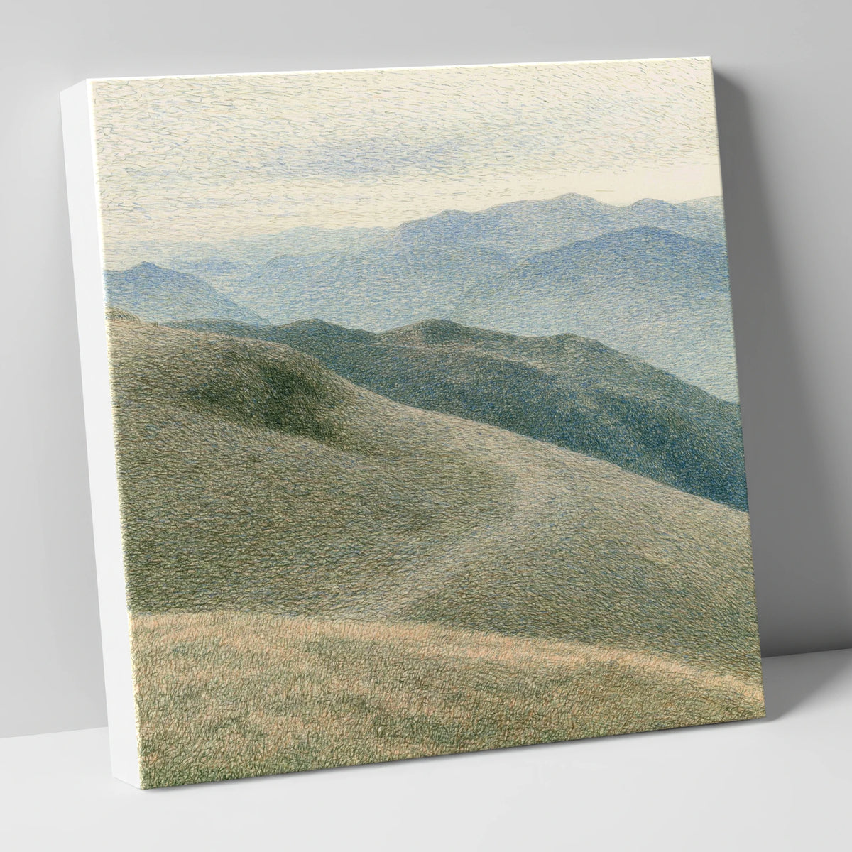Summit View Over Blue Fells lake district fell canvas wall art