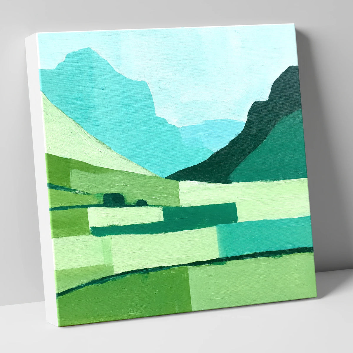 Abstract Great Langdale Valley lake district valley canvas wall art