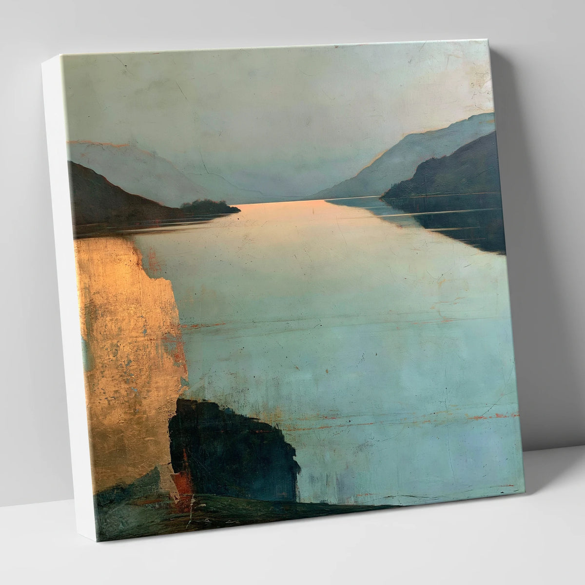 Distant Golden Light on Ullswater lake district lake canvas wall art