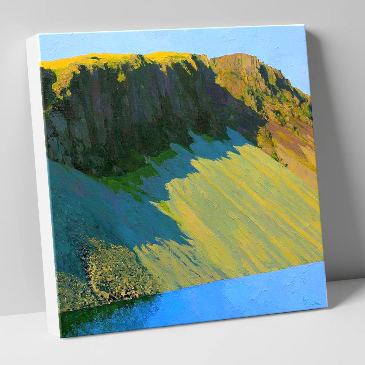 Sunlit Screes of Illgill Head lake district fell canvas wall art