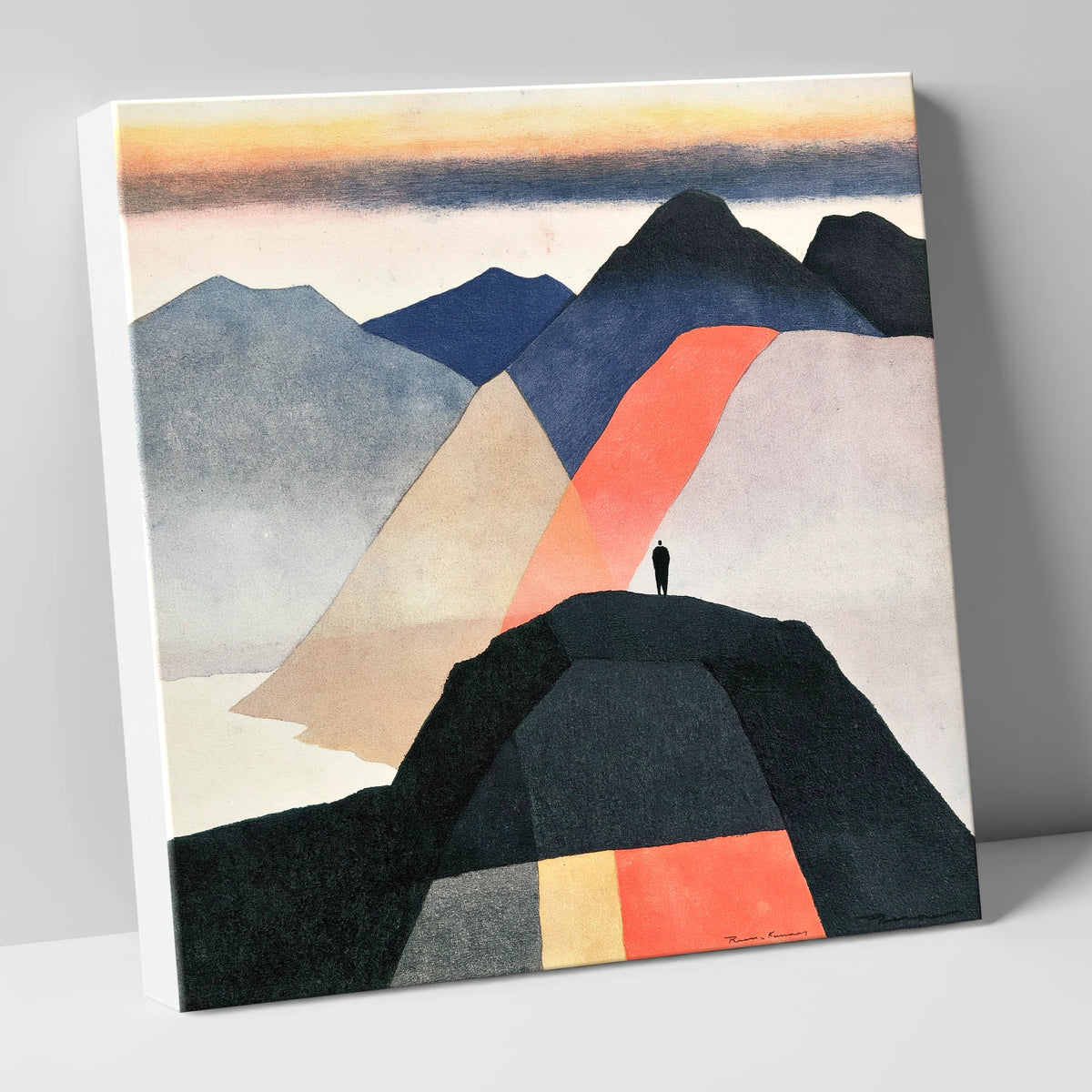 Abstract Lake District Summit View lake district fell canvas wall art