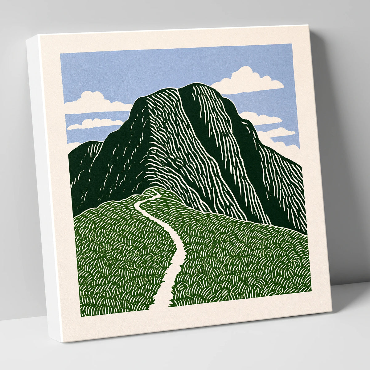 Graphic Scafell Pike Mountain Path lake district fell canvas wall art