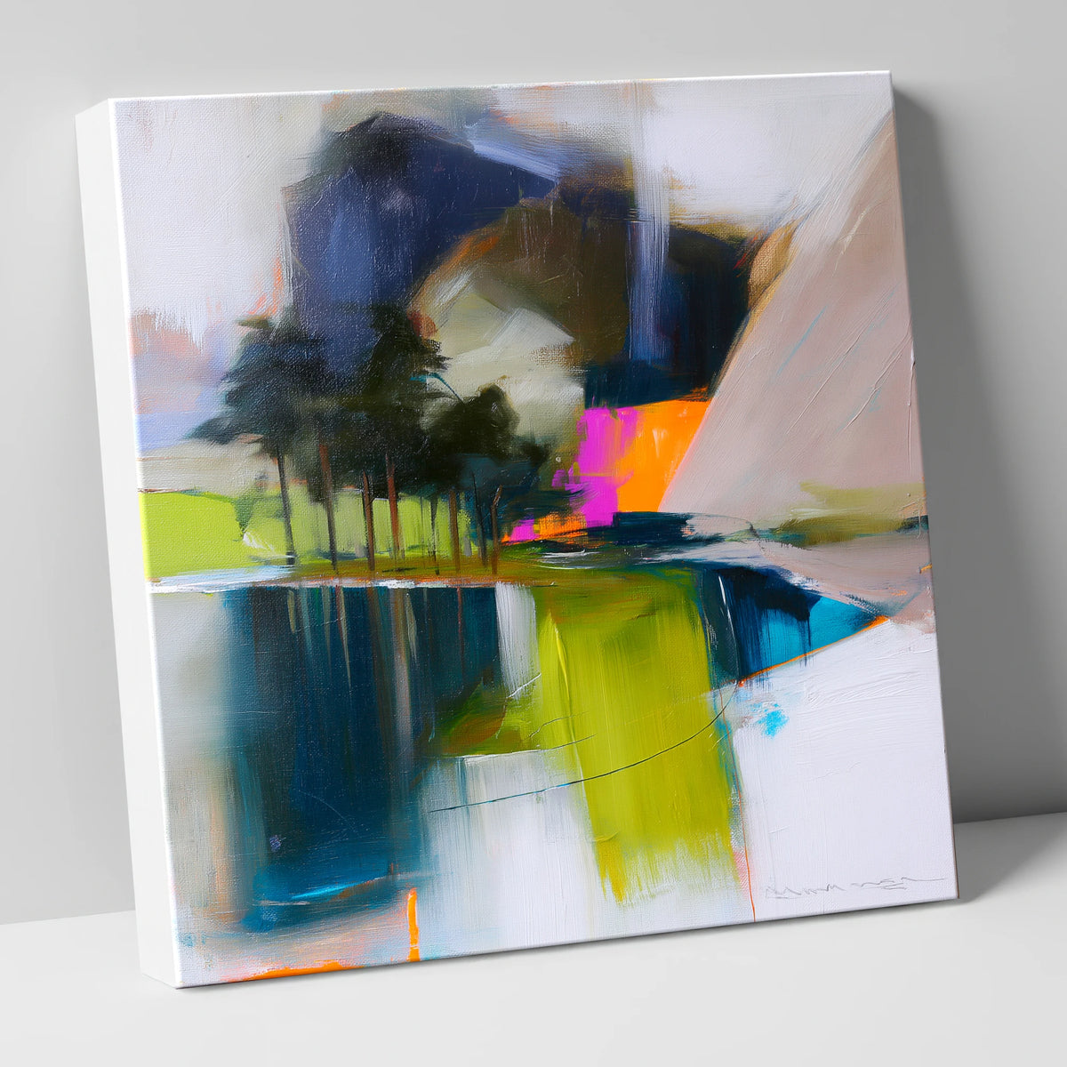 Vivid Buttermere Pines Reflection lake district lake canvas wall art