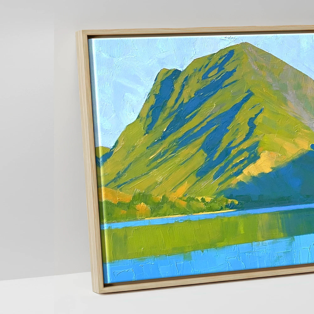 Vivid Light Over Fleetwith Pike - artwork detail in a natural float frame