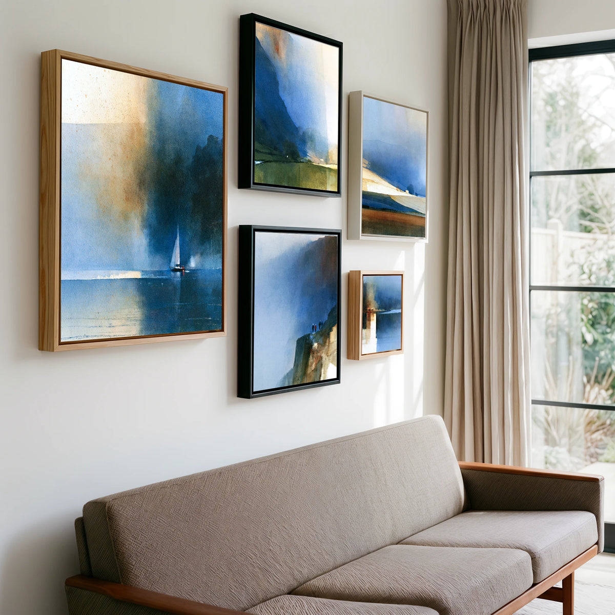 Gallery wall of art by Nathaniel Ward