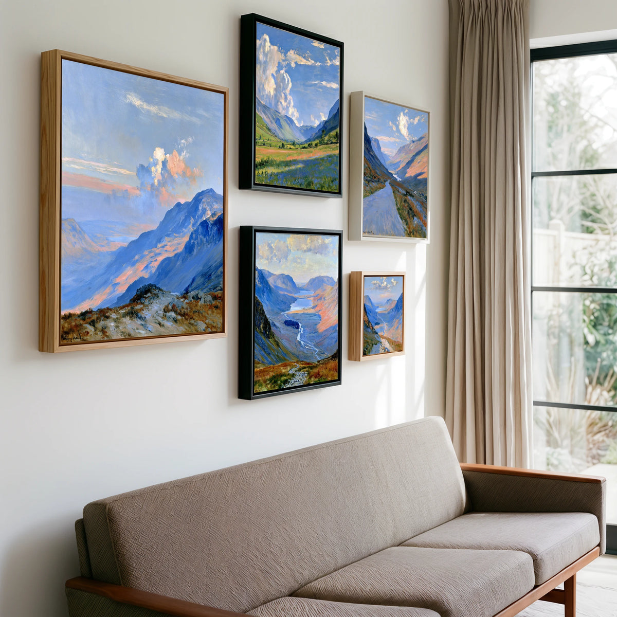Gallery wall of art by Gabriel Hayes