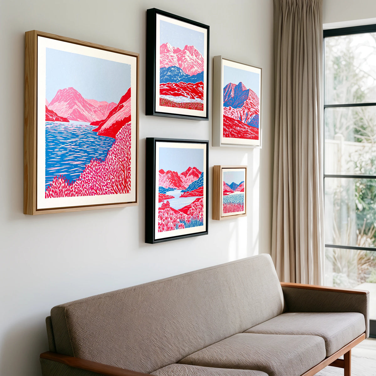 Gallery wall of art by Christopher Seaton