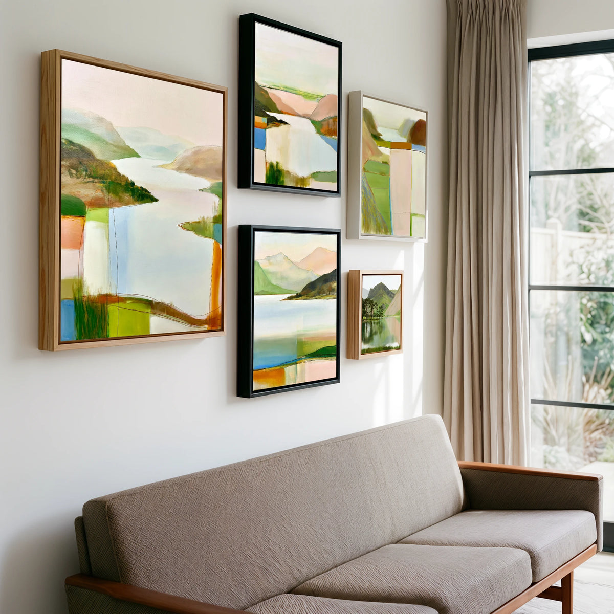Gallery wall of art by Eleanor Croft