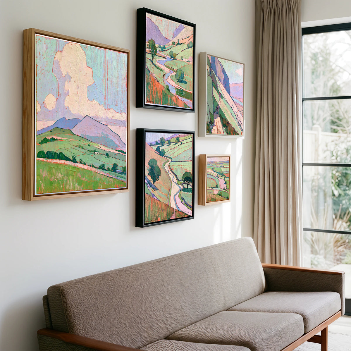 Gallery wall of art by Cedric Montgomery