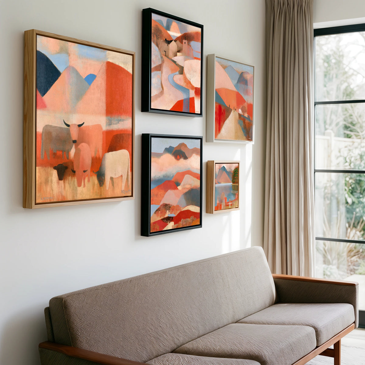 Gallery wall of art by Arthur Pendelton