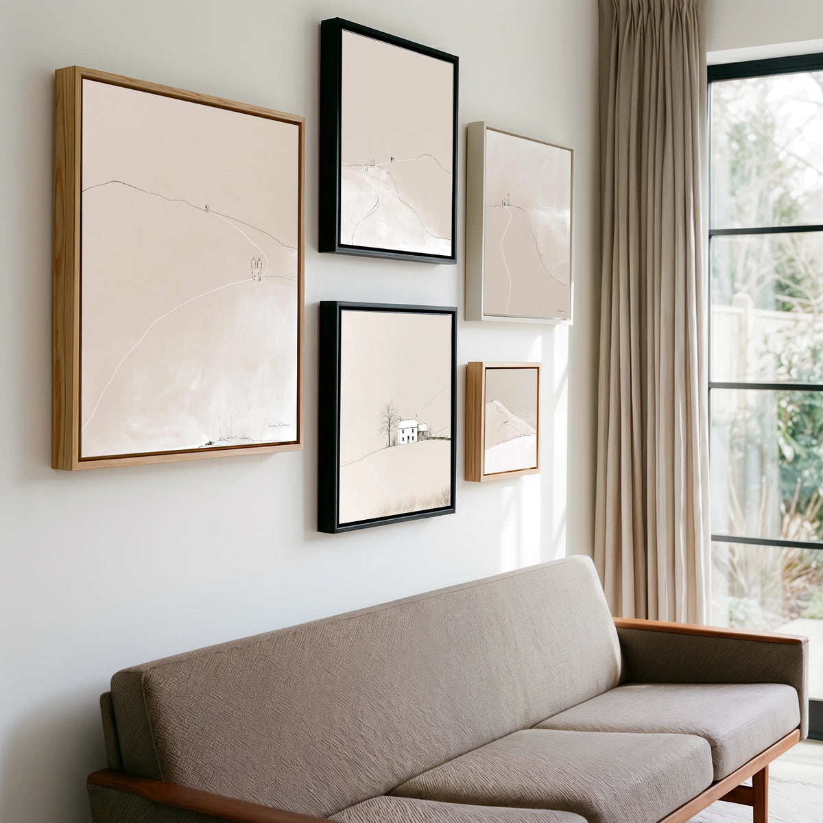 Gallery wall of art by Ellis Calder