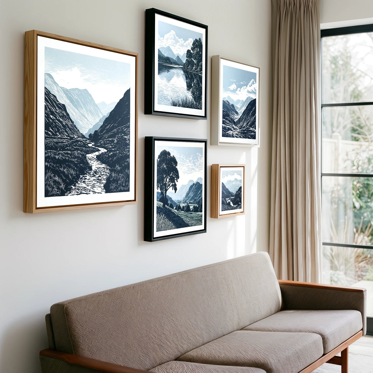 Gallery wall of art by Alfred Morland