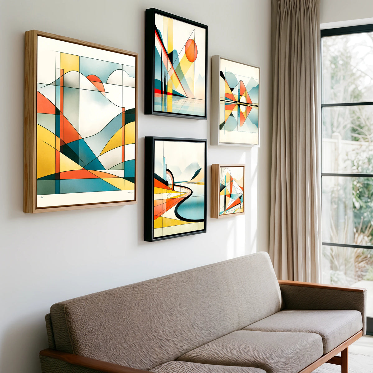 Gallery wall of art by Dominic Vaughn