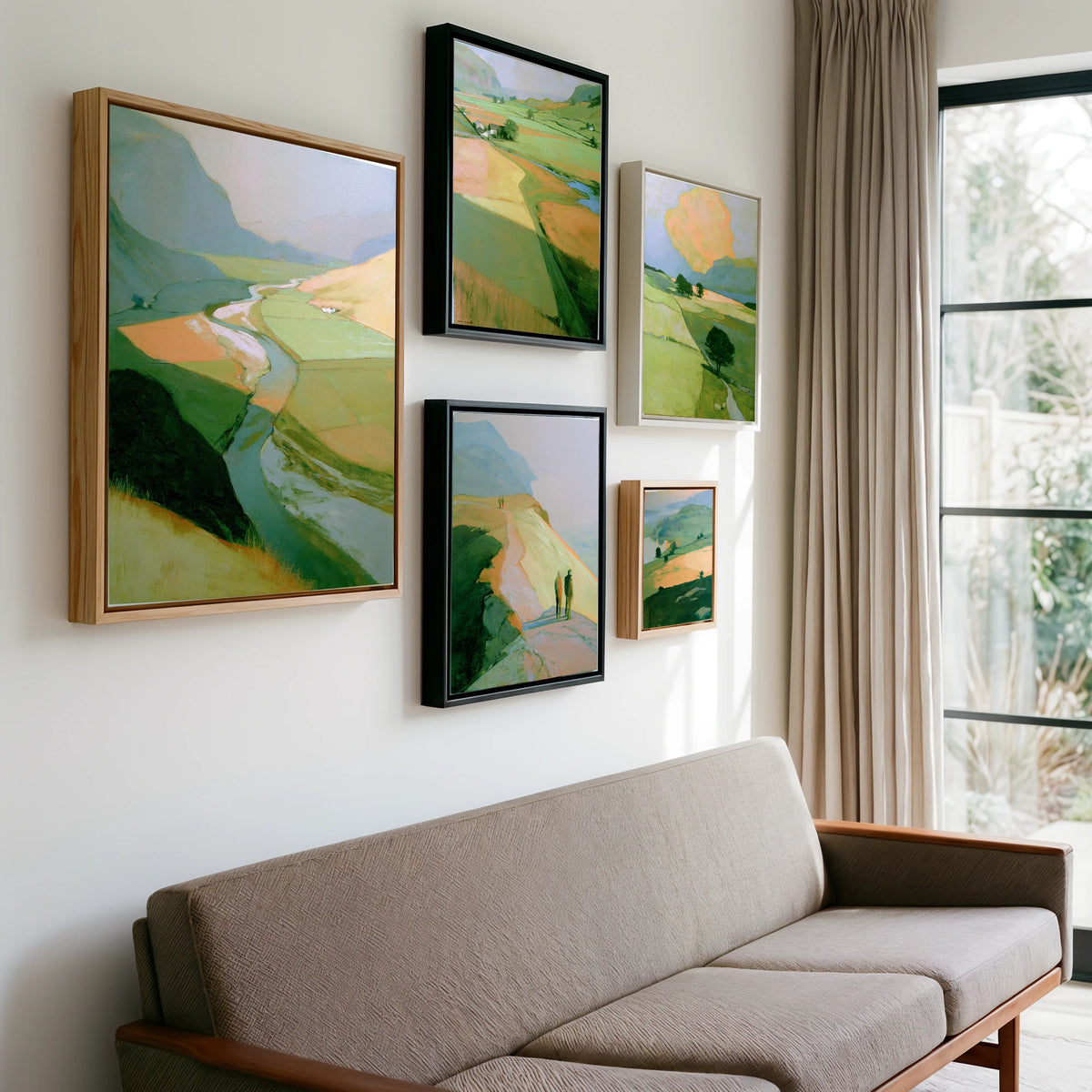 Gallery wall of art by Emerson Grey
