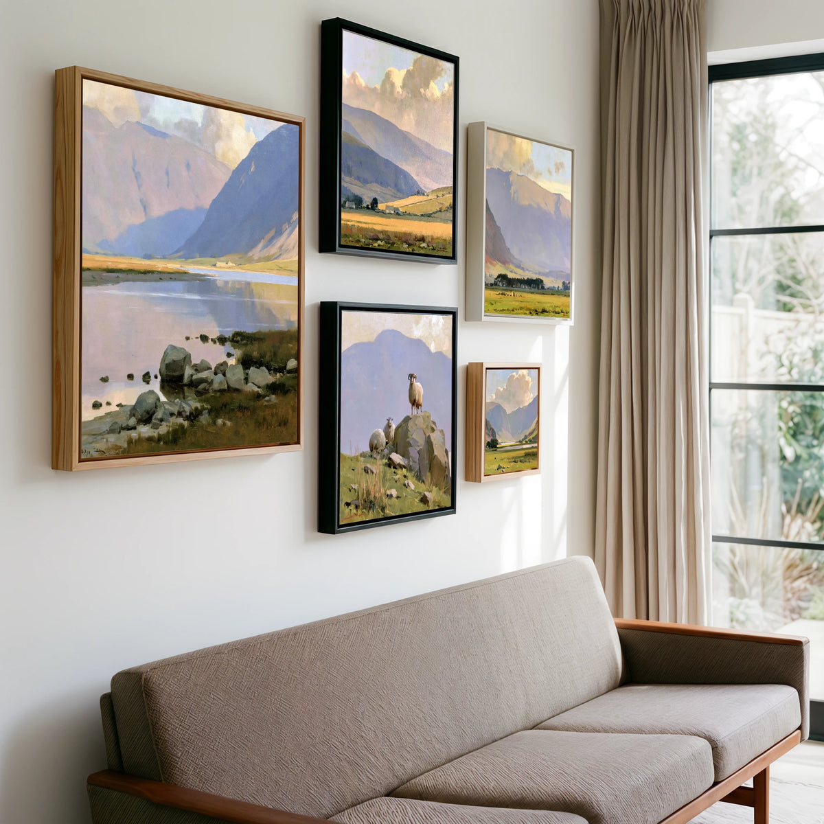 Gallery wall of art by Thomas Alder