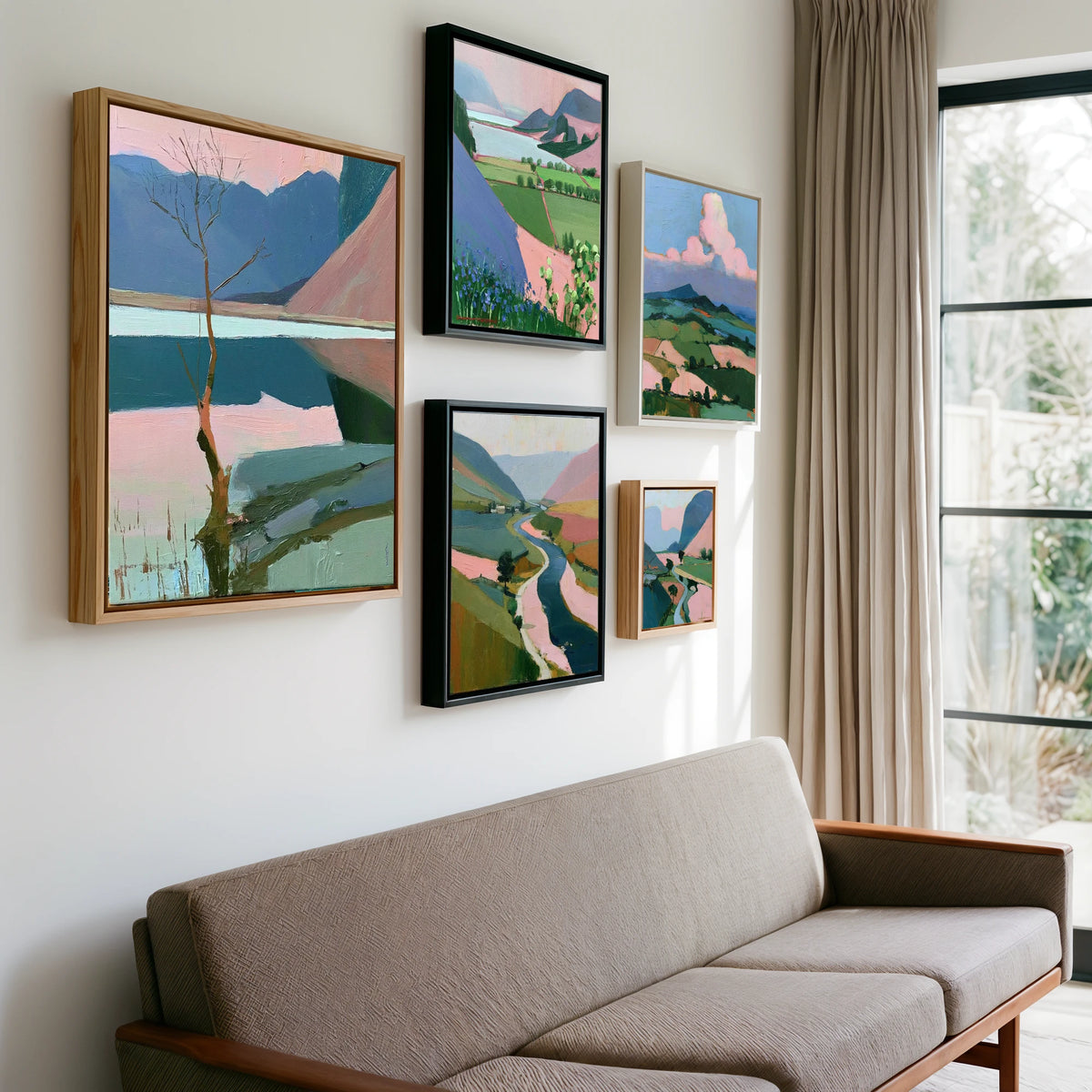 Gallery wall of art by Diana Sutherland