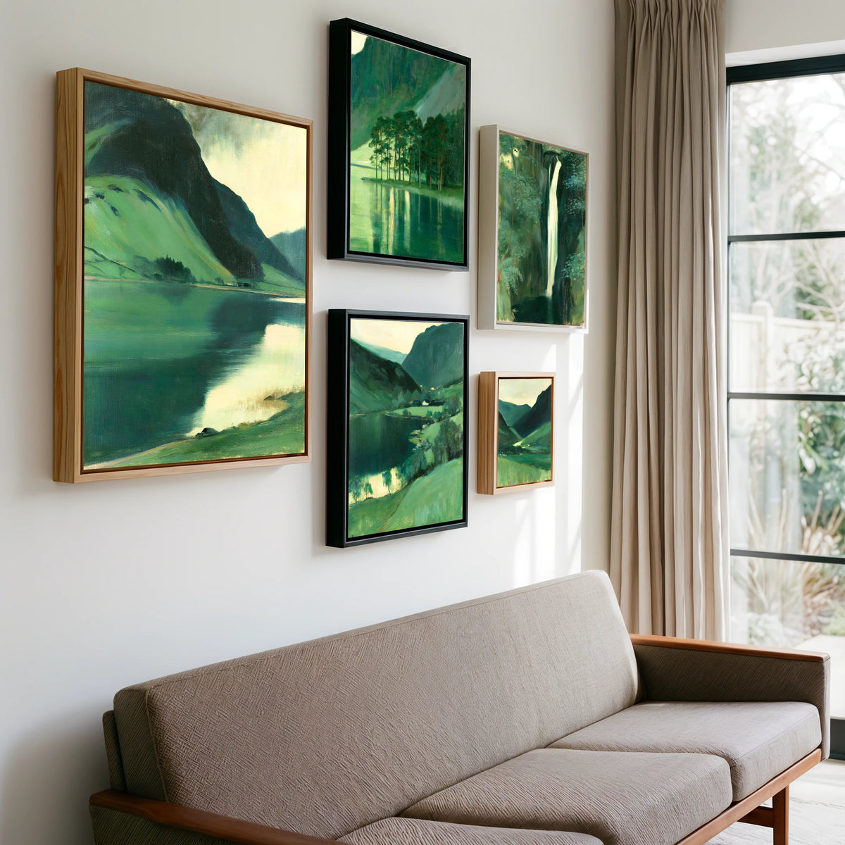 Gallery wall of art by Lawrence Baines