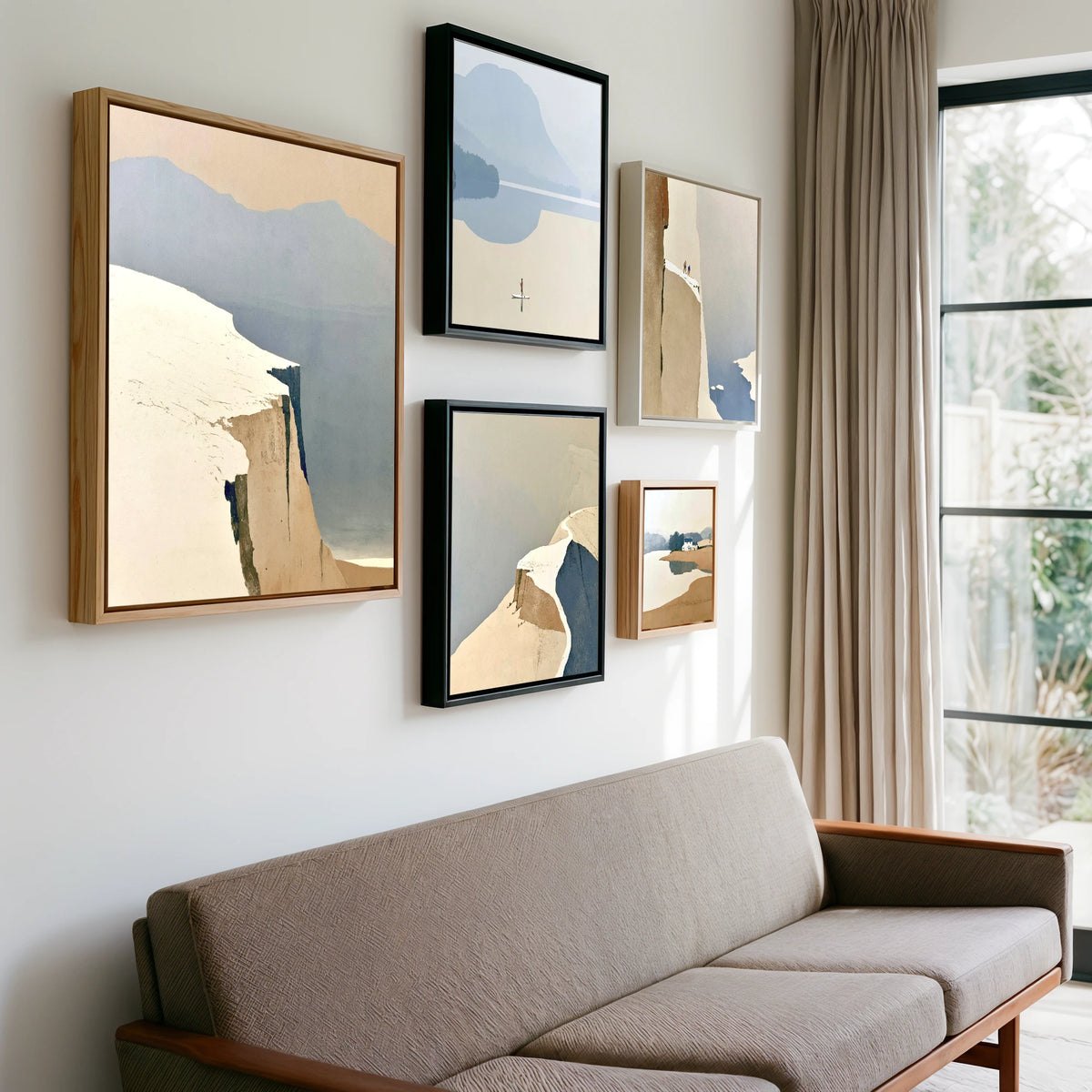 Gallery wall of art by Phillip Marbury