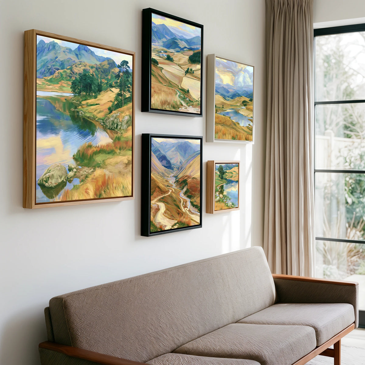 Gallery wall of art by Henry Cavendish
