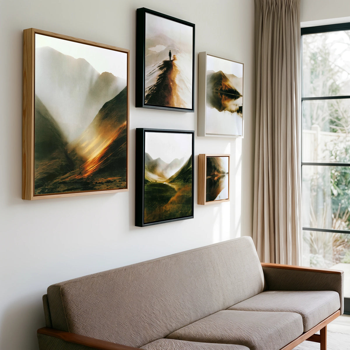 Gallery wall of art by George Weston