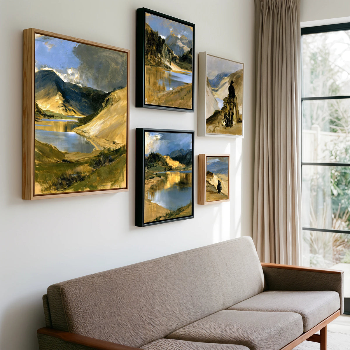 Gallery wall of art by Samuel Pembroke