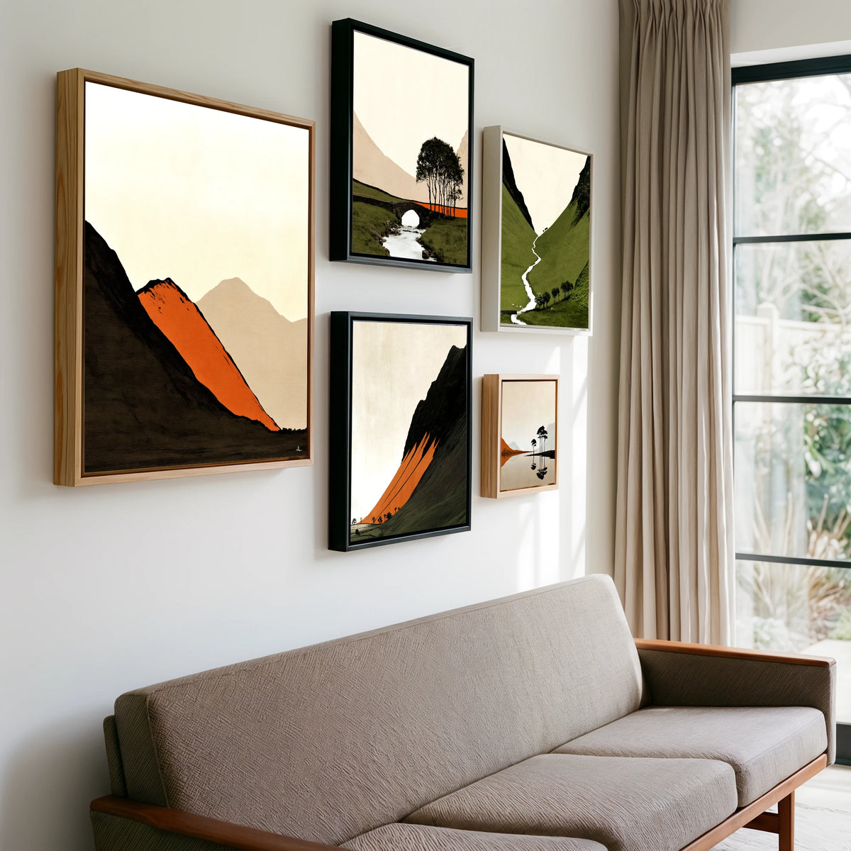 Gallery wall of art by Barnaby West