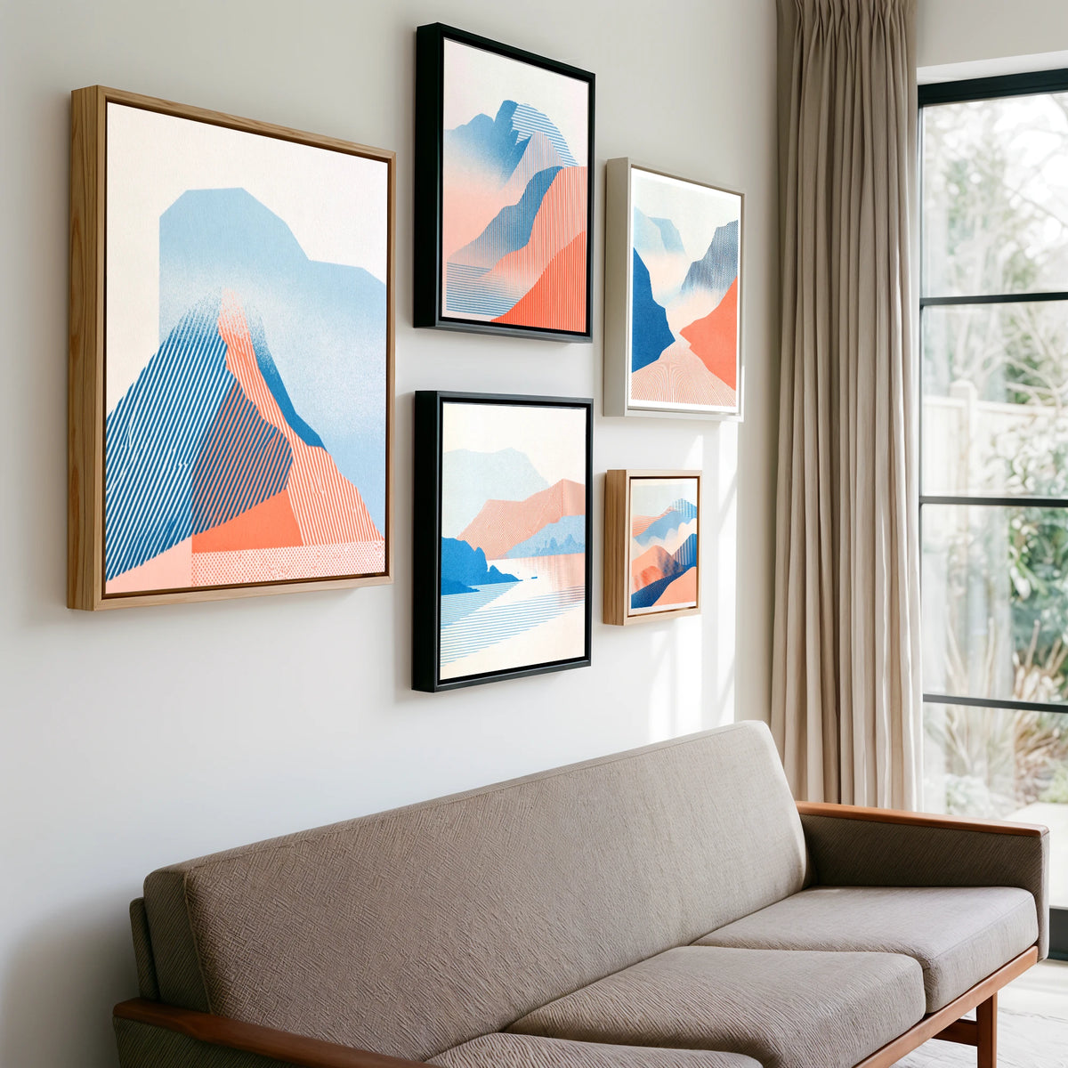 Gallery wall of art by Elliot Reid