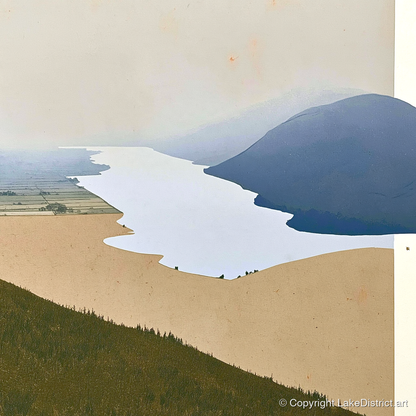 Bassenthwaite Lake and Slate Fells - lake district lake art print and canvas by Phillip Marbury A.I