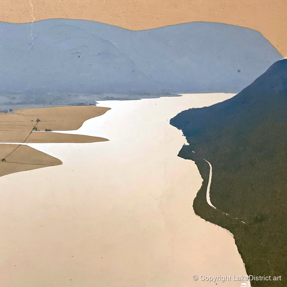 Bassenthwaite Lake From Above - lake district lake art print and canvas by Phillip Marbury A.I