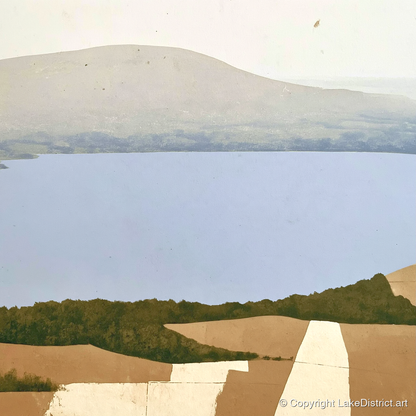 Bassenthwaite Lake in Muted Tones - lake district lake art print and canvas by Phillip Marbury A.I