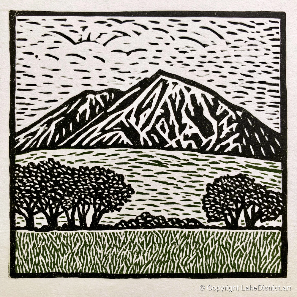 Bold Blencathra in High Contrast - lake district fell art print and canvas by Isaac Denton A.I