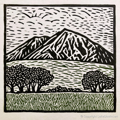 Bold Blencathra in High Contrast - lake district fell art print and canvas by Isaac Denton A.I