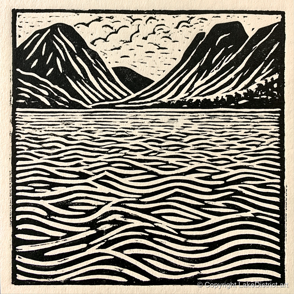 Bold Fells Over Dawn Waters - lake district lake art print and canvas by Isaac Denton A.I