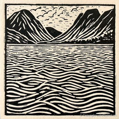 Bold Fells Over Dawn Waters - lake district lake art print and canvas by Isaac Denton A.I