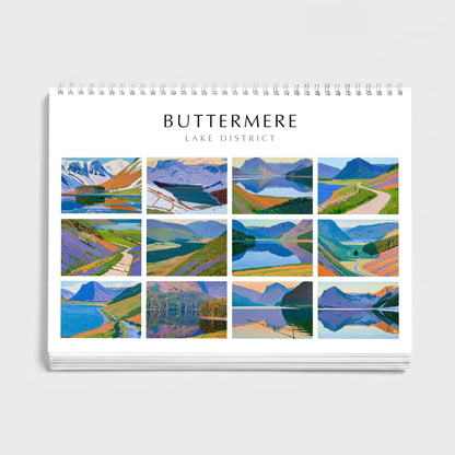 Buttermere 2027 wall calendar cover — all twelve monthly paintings