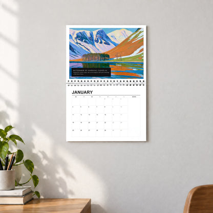 Buttermere 2027 wall calendar hanging in a lounge