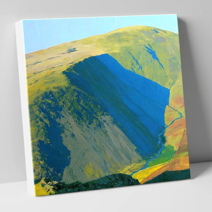 Branstree Fell and Valley Shadows lake district fell canvas wall art