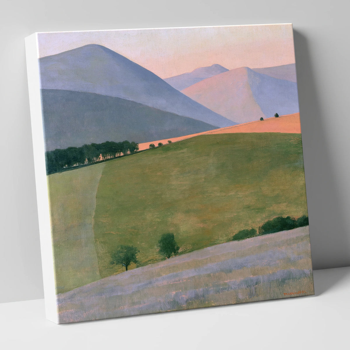 Pastel Fells Above Green Valley lake district valley canvas wall art