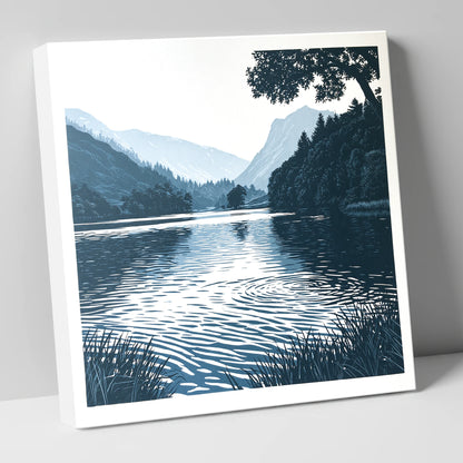 Lake Ripples at First Light lake district lake canvas wall art