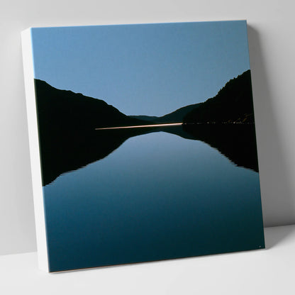 Midnight Blue Lake Reflection lake district lake canvas wall art