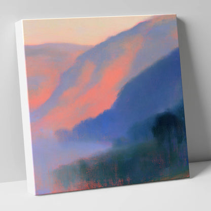Pink Dawn Over Valley Mist lake district sky canvas wall art