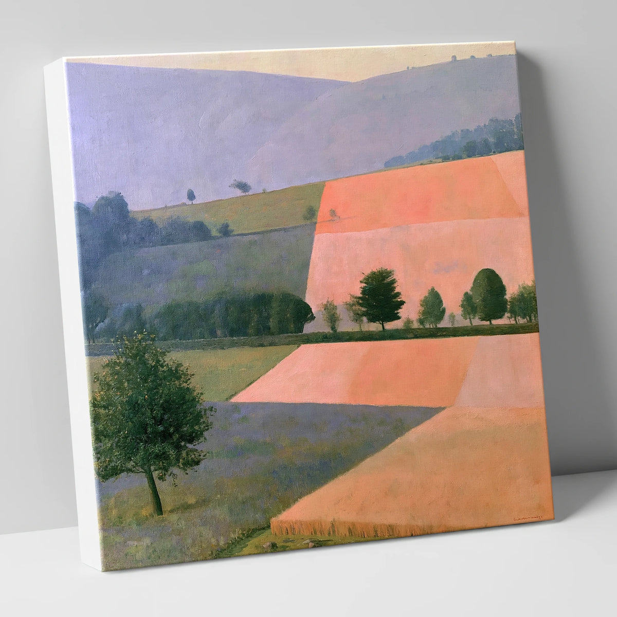 Pastel Patchwork Lakeland Dale Fields lake district valley canvas wall art