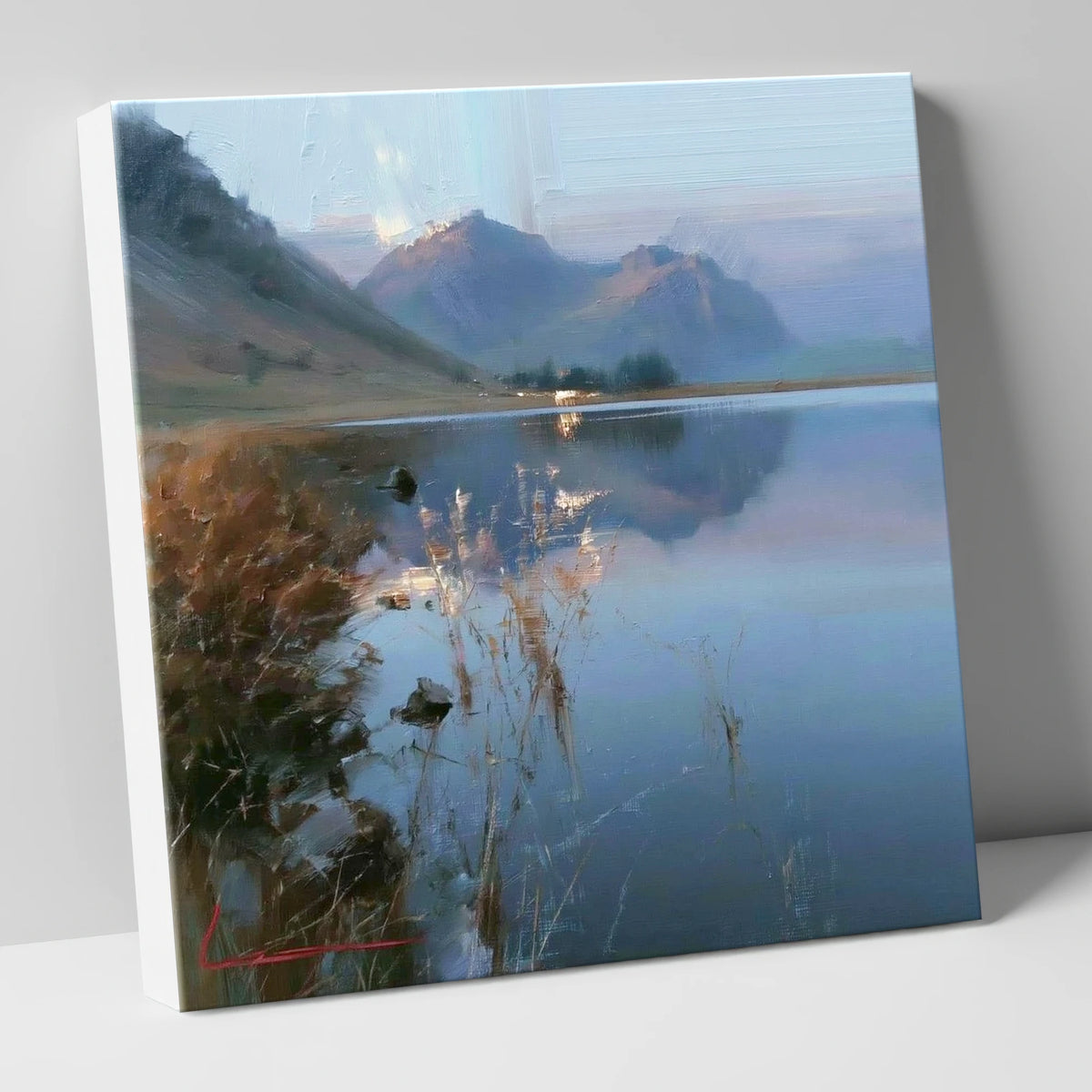 Still Reflections at Loweswater lake district lake canvas wall art
