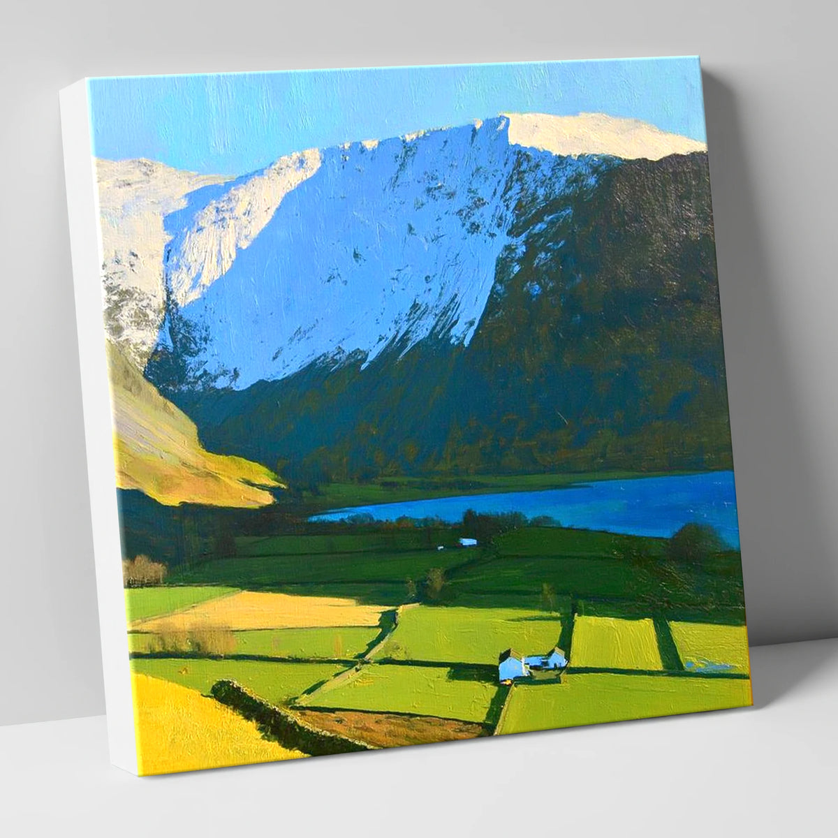Sunlit Fields Below High Hartsop Dodd lake district fell canvas wall art