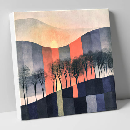 Abstract Sunset on Lakeland Fells lake district sky canvas wall art